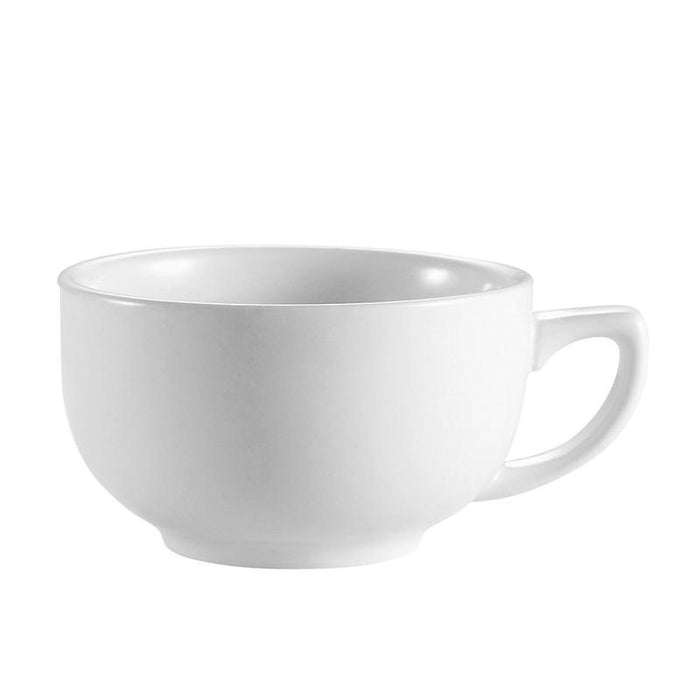 CAC Chinaware Clinton-rolled edge Cappuccino Cup 14oz 4 3/4"