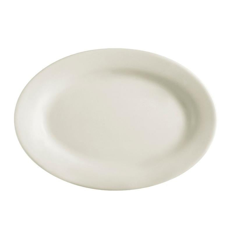 CAC Chinaware Rolled edge Oval Platter R.E. #7 10 3/8"