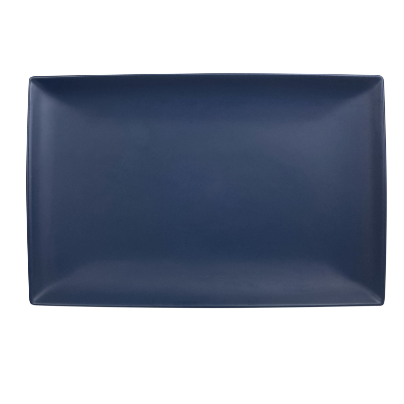 Thunder Group Melamine Western 16-1/8" x 8", 1-1/8" Deep, Rectangle Tray, Classic Stone Blue ,1 doz
