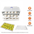 Three-tier Heavy Duty Aluminum Idli Steamer with freshly steamed idlis on each tray, showcasing its capacity and even cooking performance.