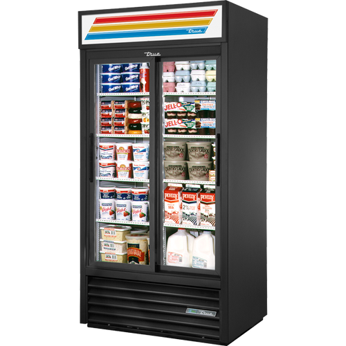 True GDM-33-HC-LD Slide Door Refrigerator with Hydro Carbon Refrigerant