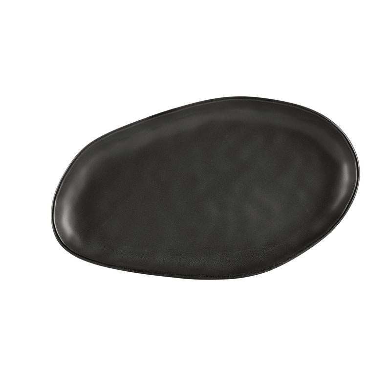 CAC Chinaware Rainforest Platter Dark Green 14"