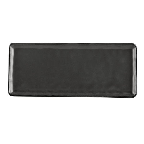 CAC Chinaware Rainforest Rect. Platter Dark Green 16"