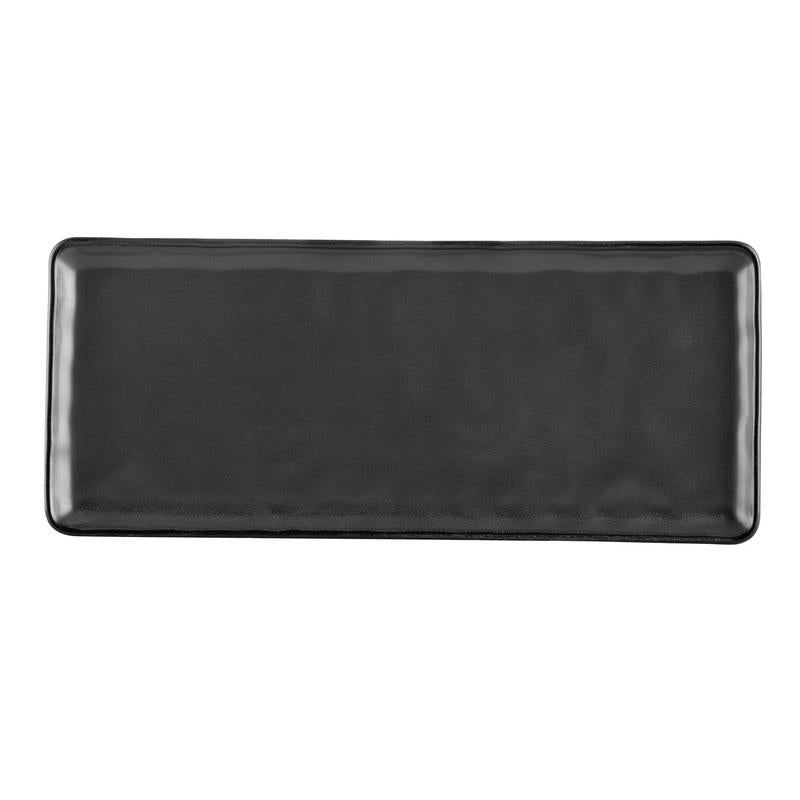CAC Chinaware Rainforest Rect. Platter Dark Green 16"