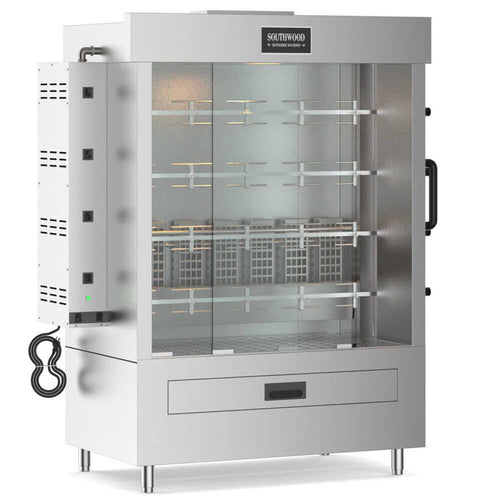 Southwood RG4-NG 16-20 Chicken Natural Gas Rotisserie Oven - 4 Spits