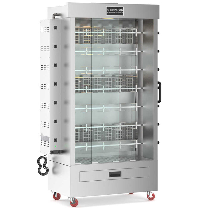Southwood RG7-NG 28-35 Chicken Natural Gas Rotisserie Oven - 7 Spits