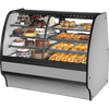 True TGM-DZ-59-SC/SC-S-S Fixed Front Curved Glass, Solid Colored End Dual Zone