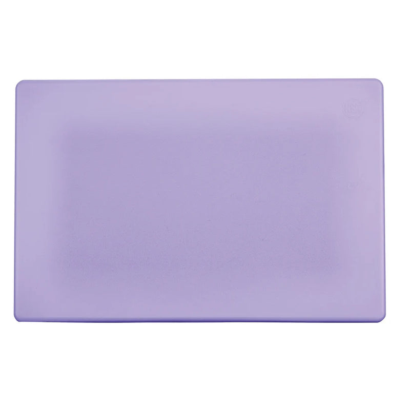 Winco 12" x 18" x 1/2" Allergen-Free Purple Polypropylene Cutting Board