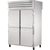 True STA2RPT-4HS-2G-HC Pass-Thru Solid Half Front/Glass Rear Swing Doors Refrigerator