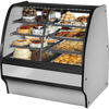 True TGM-DZ-48-SC/SC-S-S Fixed Front Curved Glass, Solid Colored End Dual Zone