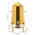 Gold coffee chafer urn with spigot and fuel holder