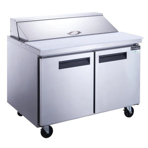 Commercial Food Prep Table Refrigerator 2-Door Dukers DSP36-10-S2