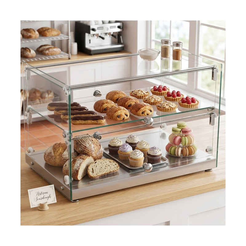 Marchia SA50 22" Straight Glass Countertop Dry Food Display Case – 1.8 Cu. Ft.