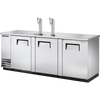 True TDD-4-S-HC Solid Swing Door Stainless Steel Direct Draw Beer Dispenser with Hydrocarbon Refrigerant