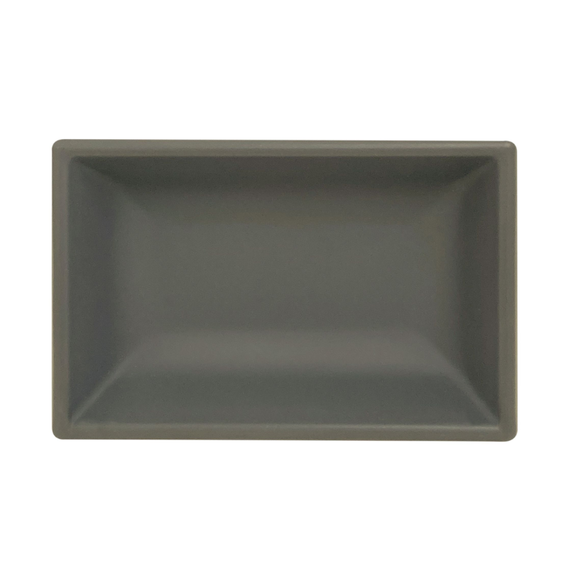 Thunder Group Melamine Western 2 oz, 3-3/4" x 2-1/2", Sauce Dish, Classic Stone Grey,1 doz