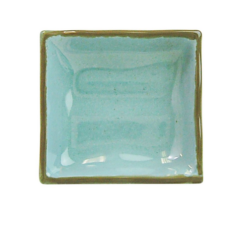 Thunder Group Melamine Western 3 oz, 4" x 3-3/4" x 1-1/8", Wavy Rectangular Sauce Dish, Seaside