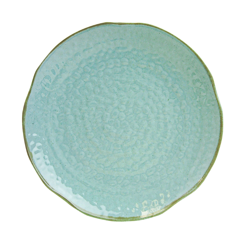 Thunder Group Melamine Western 7-1/4" Diameter x 1-1/4" Height, Lotus Shape Plate, Seaside, 1 doz