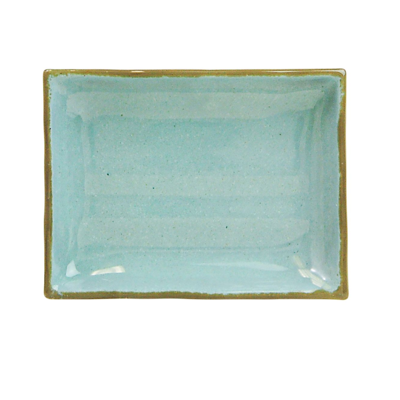 Thunder Group Melamine Western 8 oz, 6-1/4" x 4-3/4" x 1-1/8", Wavy Rectangular Plate, Seaside