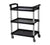 Serv-Ware BC-100B-CWP 3 Shelf Plastic Bussing Utility Cart