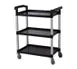 Serv-Ware BC-100B-CWP 3 Shelf Plastic Bussing Utility Cart