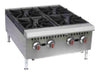 Serv-Ware SHPS-24-LP Gas Hot Plate / Charbroiler – 24" Floor Model, 4 Burners, Liquid Propane