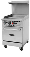 Serv-Ware SWGO-24-LP 24” Commercial Gas Griddle with Oven – Floor Model Flat Top, Liquid Propane