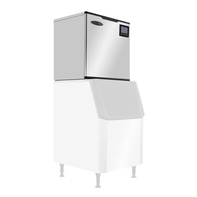 Serv-Ware SWM30-1000F Cube-Style Ice Maker Head – 1000 lb Production, Full Cube Commercial Ice Machine