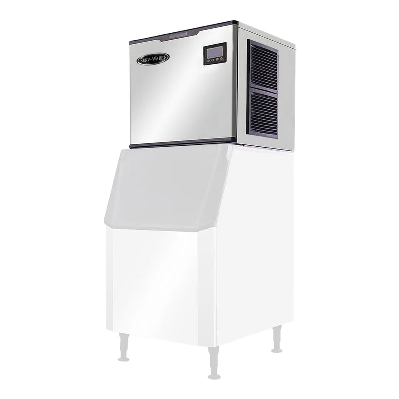 Serv-Ware SWM30-700F Cube-Style Ice Maker Head – 700 lb Production, Full Cube Commercial Ice Machine