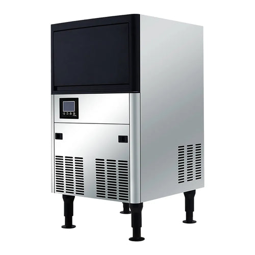 Serv-Ware SWUC-120H Cube-Style Undercounter Ice Maker with Bin – 120 lb Production, Half Cube Commercial Ice Machine