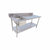 Serv-Ware TSF-3060-L Stainless Steel Work Table with Left Prep Sink, Faucet & 5