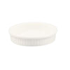 CAC Chinaware Sunrise square flat plates Soufflé Round Fluted AW 8oz 5 1/4"