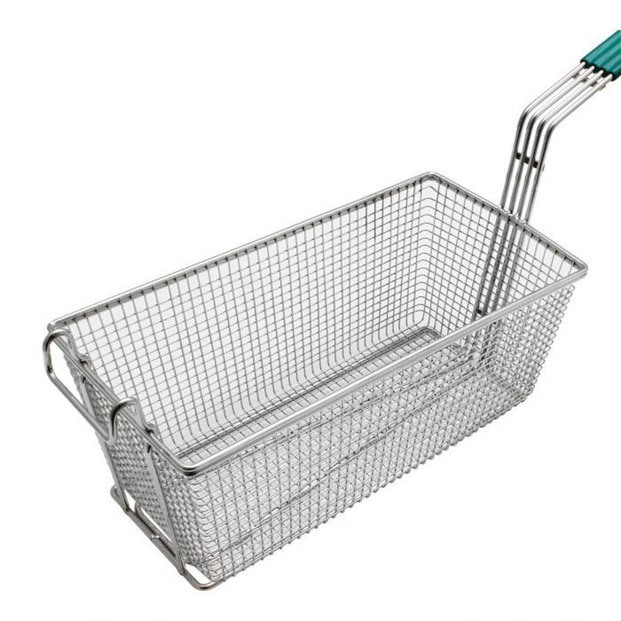 Thundergroup 13" X 6 5/8" X 5 1/8", RECTANGULAR BASKET, W/ GREEN HANDLE