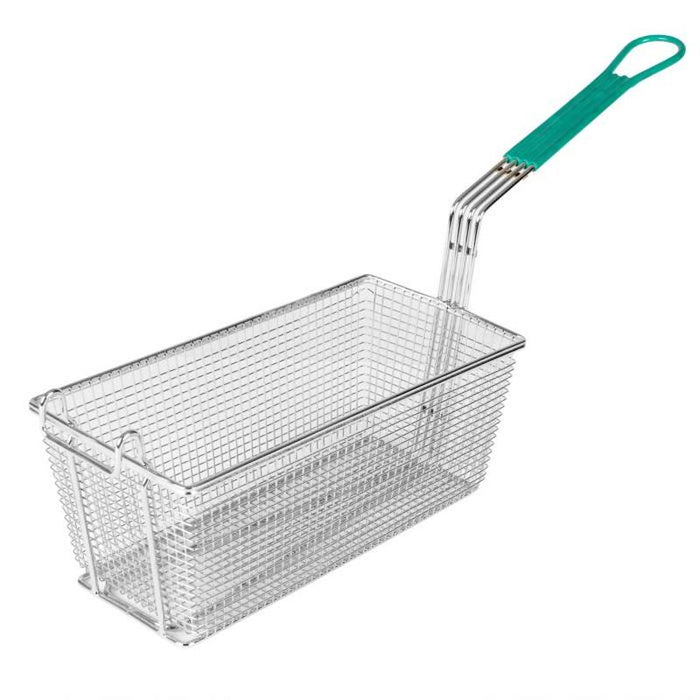 Thundergroup 13" X 6 5/8" X 5 1/8", RECTANGULAR BASKET, W/ GREEN HANDLE