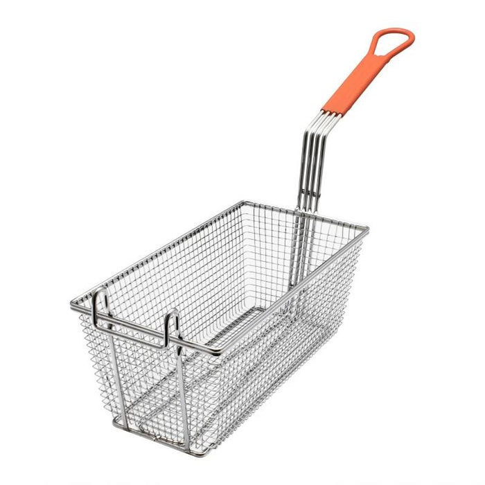 Thundergroup 12 1/8" X 6 1/2" X 5 3/8", FRY BASKET, ORANGE HANDLE