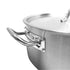 Thundergroup 20 qt, 16-1/2" Diameter Brazier Pot with Lid, Stainless Steel, Encapsulated Base, Dishwasher Safe, Standard Electric, Gas Cooktop, Halogen & Induction Ready, Oven Safe, Heavy-Duty, NSF