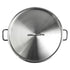 Thundergroup 30 qt, 20-3/8" Diameter Brazier Pot with Lid, Stainless Steel, Encapsulated Base, Dishwasher Safe, Standard Electric, Gas Cooktop, Halogen & Induction Ready, Oven Safe, Heavy-Duty, NSF