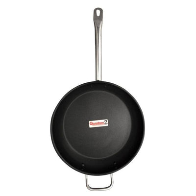 Thundergroup 12" Diameter Non-Stick Fry Pan, Stainless Steel with Quantum 2 Coating, Encapsulated Base, Dishwasher Safe, Standard Electric, Gas Cooktop, Halogen & Induction Ready, Oven Safe to 500F, Heavy-Duty, NSF