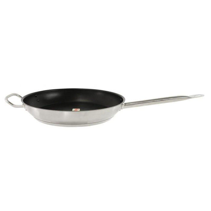 Thundergroup 12" Diameter Non-Stick Fry Pan, Stainless Steel with Quantum 2 Coating, Encapsulated Base, Dishwasher Safe, Standard Electric, Gas Cooktop, Halogen & Induction Ready, Oven Safe to 500F, Heavy-Duty, NSF