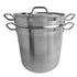Thundergroup 20 qt Pasta Cooker with Lid, Stainless Steel, Encapsulated Base, Dishwasher Safe, Standard Electric, Gas Cooktop, Halogen & Induction Ready, Oven Safe, Heavy-Duty, NSF