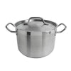 Thundergroup 8 qt, 10" Diameter Stock Pot with Lid, Stainless Steel, Encapsulated Base, Dishwasher Safe, Standard Electric, Gas Cooktop, Halogen & Induction Ready, Oven Safe, Heavy-Duty, NSF
