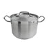 Thundergroup 8 qt, 10" Diameter Stock Pot with Lid, Stainless Steel, Encapsulated Base, Dishwasher Safe, Standard Electric, Gas Cooktop, Halogen & Induction Ready, Oven Safe, Heavy-Duty, NSF