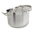 Thundergroup 12 qt, 11-5/8" Diameter Stock Pot with Lid, Stainless Steel, Encapsulated Base, Dishwasher Safe, Standard Electric, Gas Cooktop, Halogen & Induction Ready, Oven Safe, Heavy-Duty, NSF