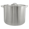 Thundergroup 80 qt, 20-3/8" Diameter Stock Pot with Lid, Stainless Steel, Encapsulated Base, Dishwasher Safe, Standard Electric, Gas Cooktop, Halogen & Induction Ready, Oven Safe, Heavy-Duty, NSF