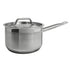 Thundergroup 2 qt, 7" Diameter Sauce Pan with Lid, Stainless Steel, Encapsulated Base, Dishwasher Safe, Standard Electric, Gas Cooktop, Halogen & Induction Ready, Oven Safe, Heavy-Duty, NSF