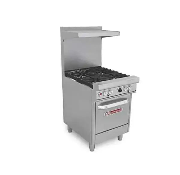 Southbend Restaurant Gas Range, 24" W with 4 Burners and Cabinet Base - 108,000 BTU – 4242C