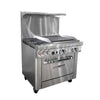 Southbend Restaurant Gas Range, with 2 Burners (1) 24" Charbroiler and Standard Oven - 175,000 BTU – 4361D-2CR
