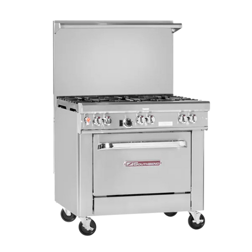 Southbend Restaurant Gas Range, with 2 Burners (1) 24" Charbroiler and Standard Oven - 175,000 BTU – 4363D-2CR