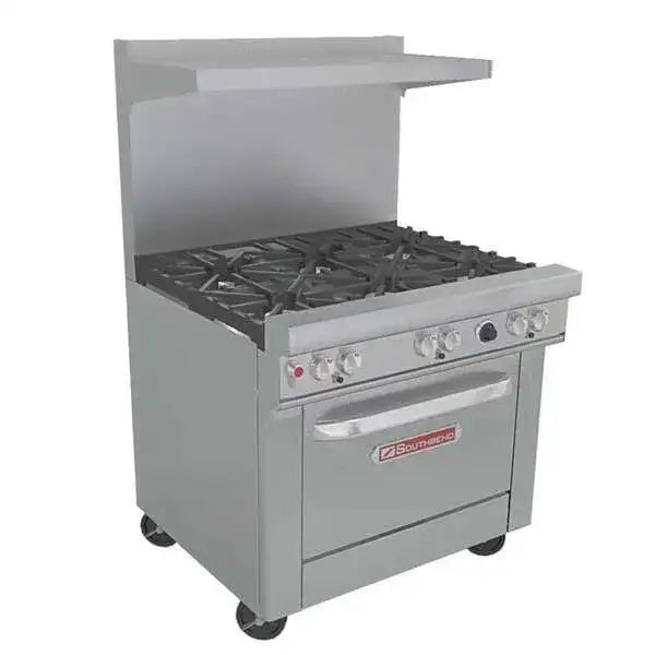 Southbend Restaurant Gas Range, with 6 Burners and Standard Oven - 243,000 BTU – 4364D