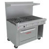 Southbend Restaurant Gas Range, 48" W with 8 (1) Standard Oven & (1) Cabinet Base and Manual Controls, - 271,000 BTU – 4481DC-7L