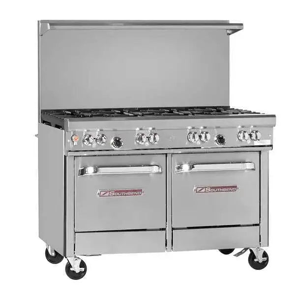 Southbend Restaurant Gas Range, 48" W with 8 (2) Space Saver Ovens and Manual Controls, - 335,000 BTU – 4481EE-5R
